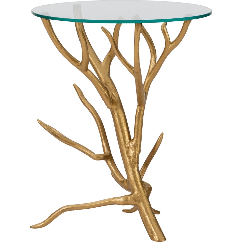 evergreen gold end table   