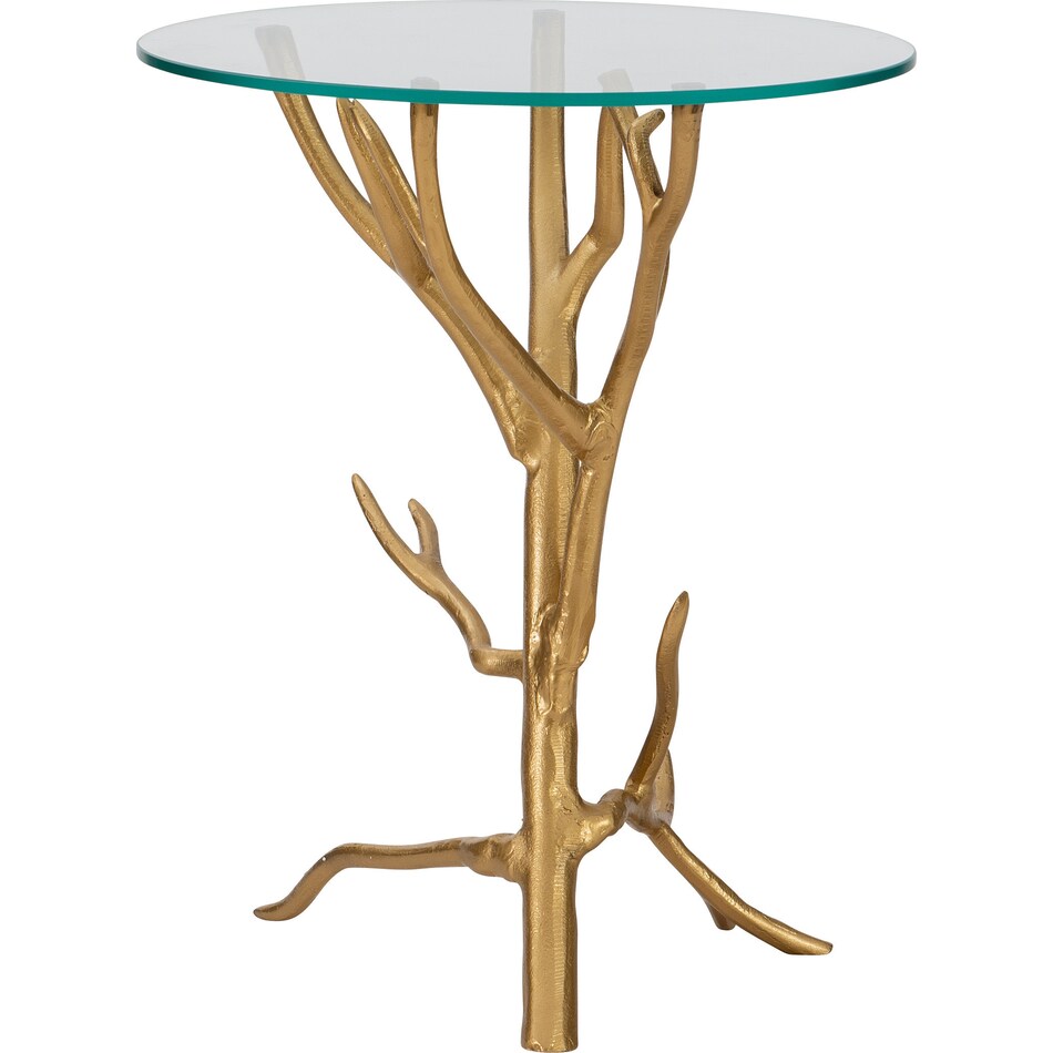 evergreen gold end table   