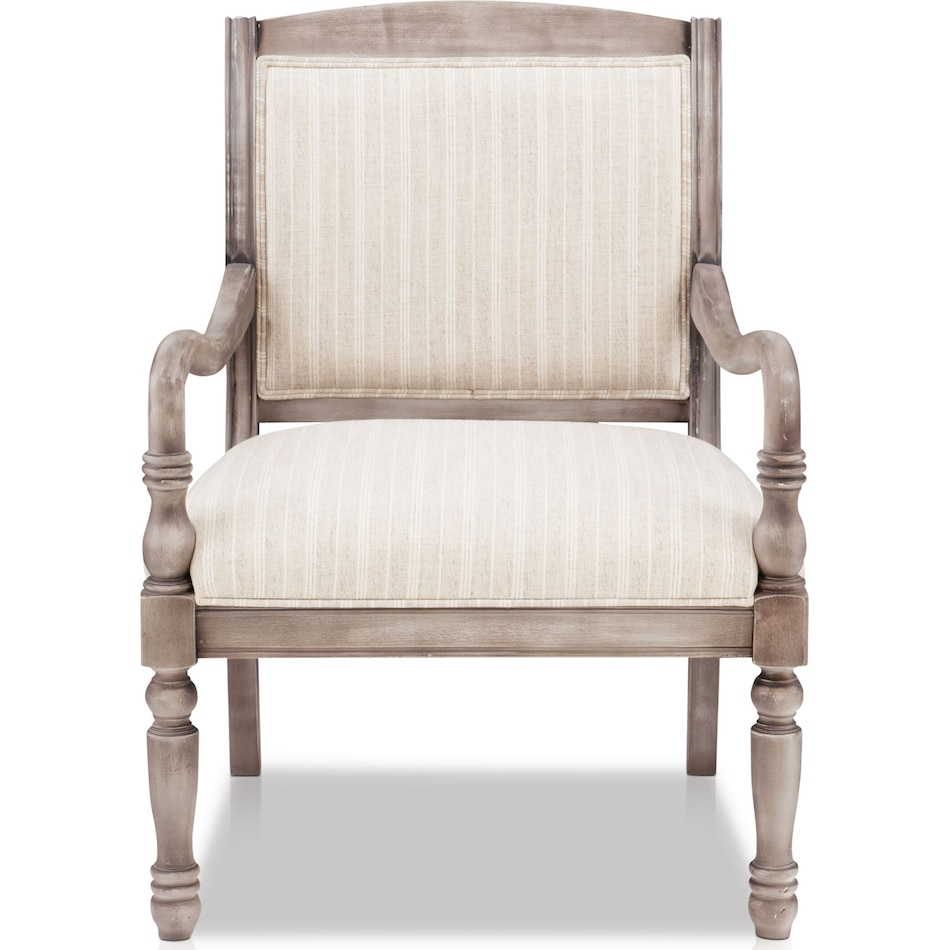 Everly Accent Chair Gray Stripe American Signature Furniture
