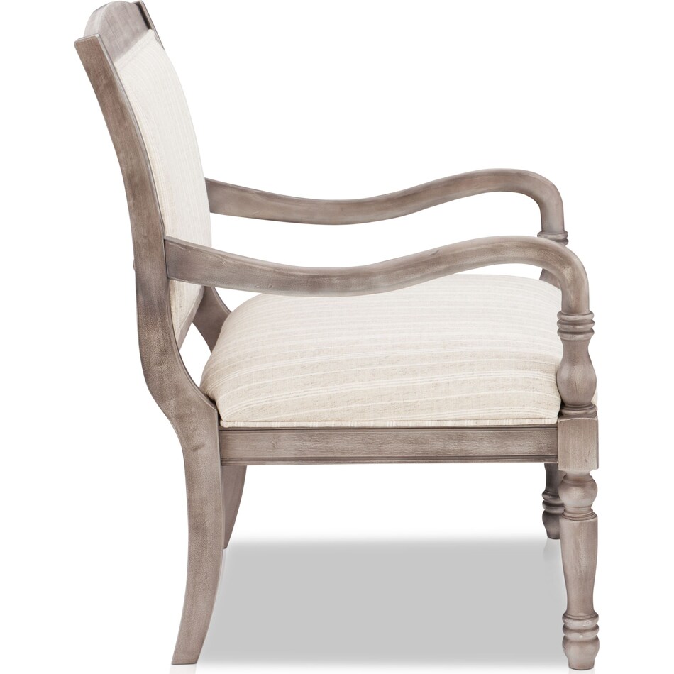 Everly Accent Chair Gray Stripe American Signature Furniture