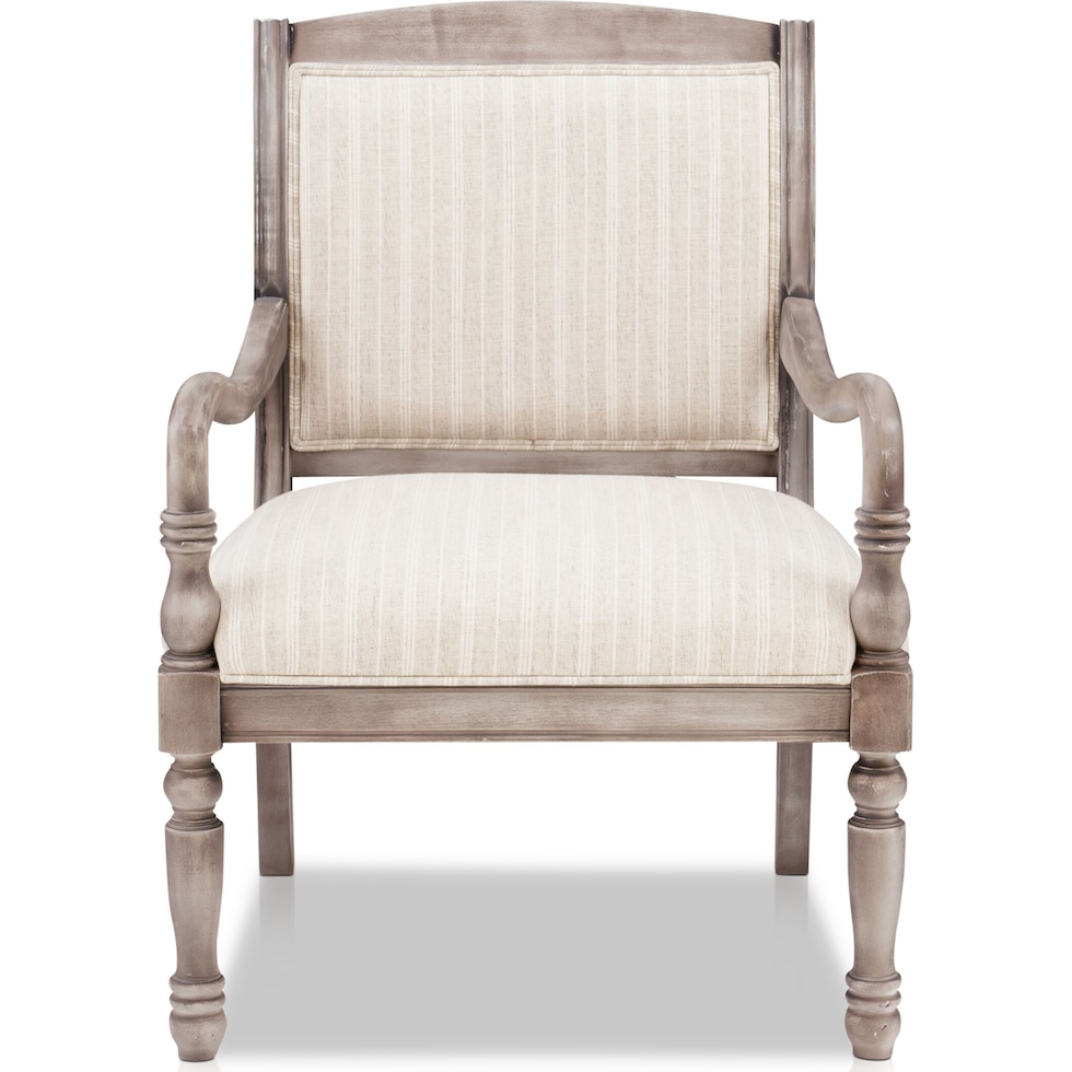 everly gray accent chair   