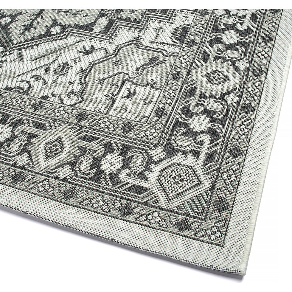 evora gray outdoor area rug   