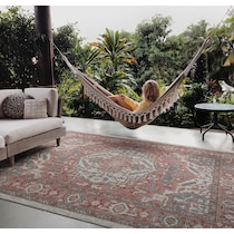 evora red outdoor area rug   