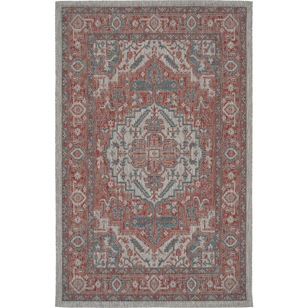 evora red outdoor area rug   