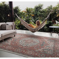 evora red outdoor area rug   