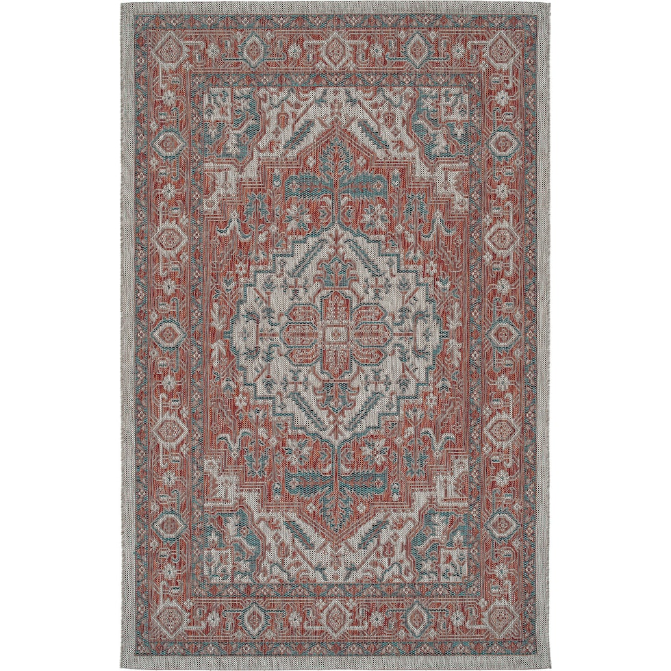 evora red outdoor area rug   