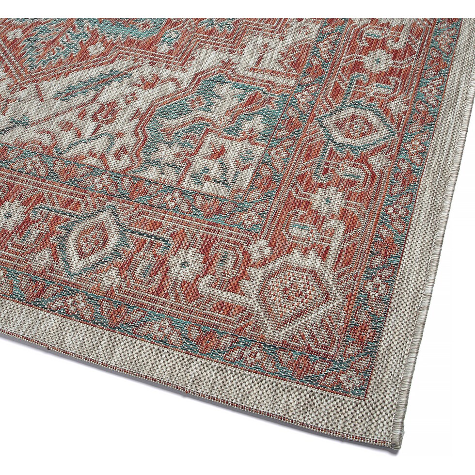 evora red outdoor area rug   