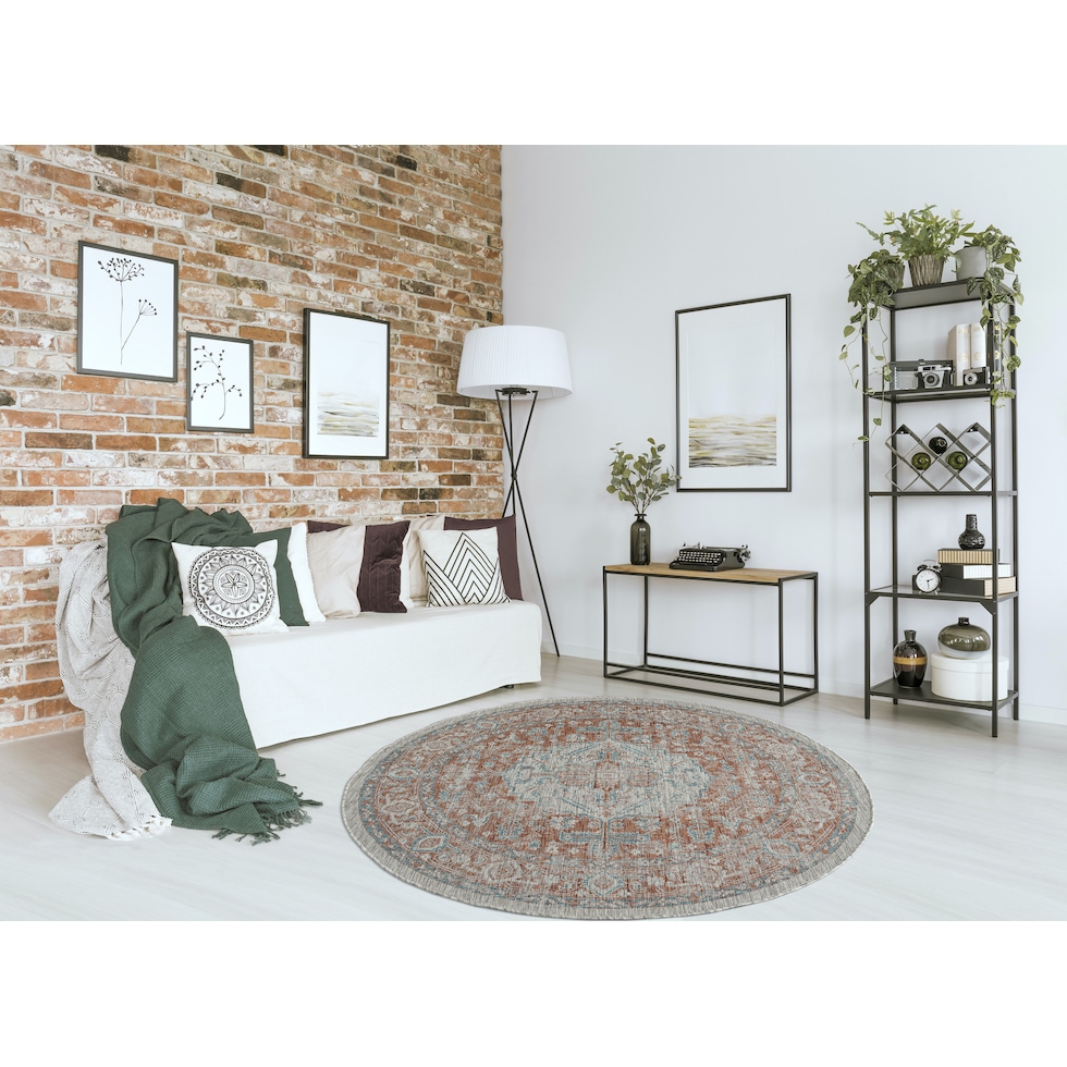 evora red outdoor area rug   