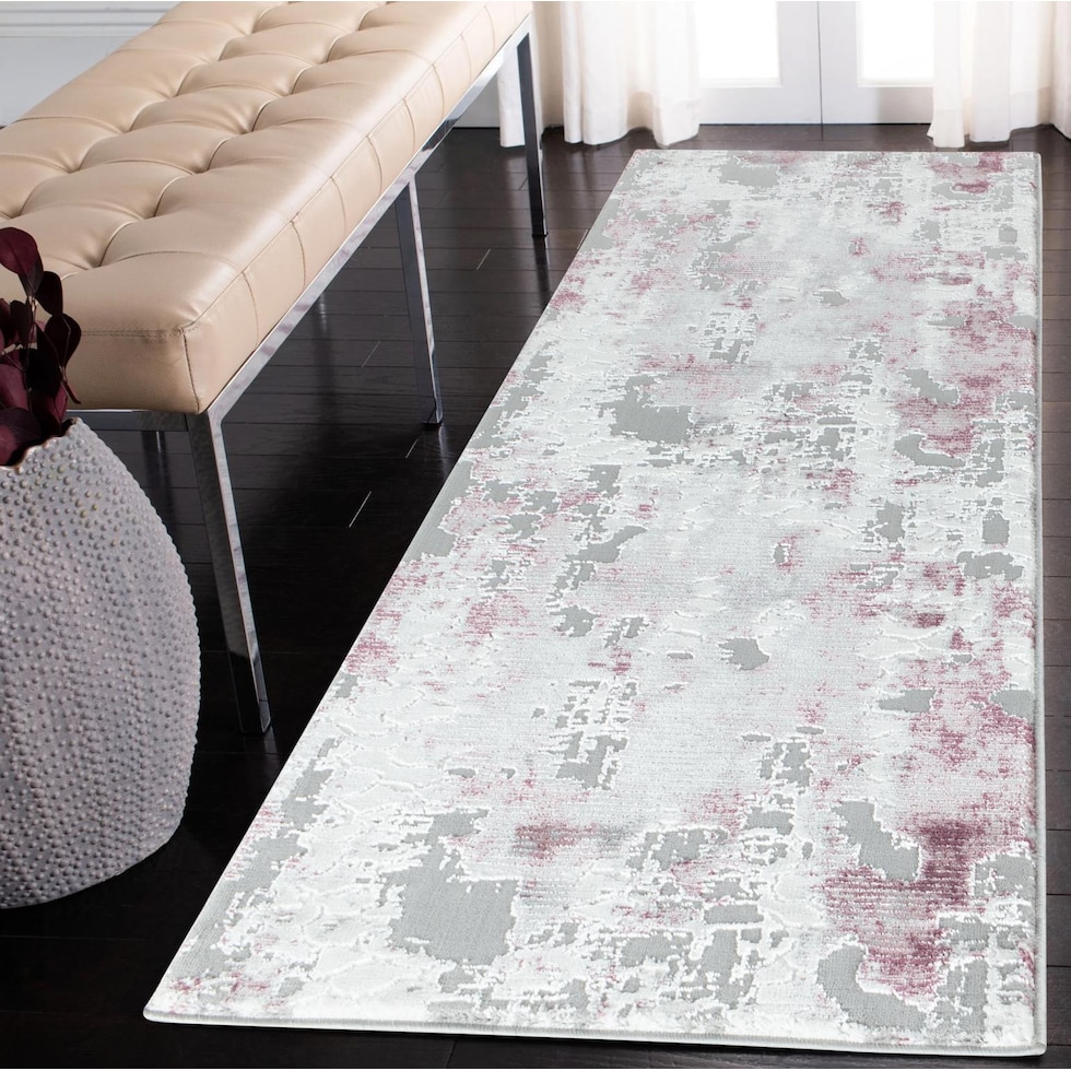ezra gray pink area rug  x    