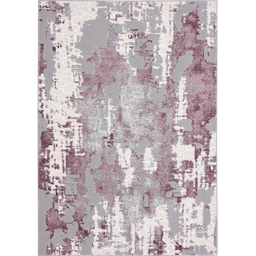 Ezra Area Rug - Gray/Pink