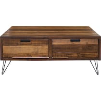 ezra light brown coffee table   