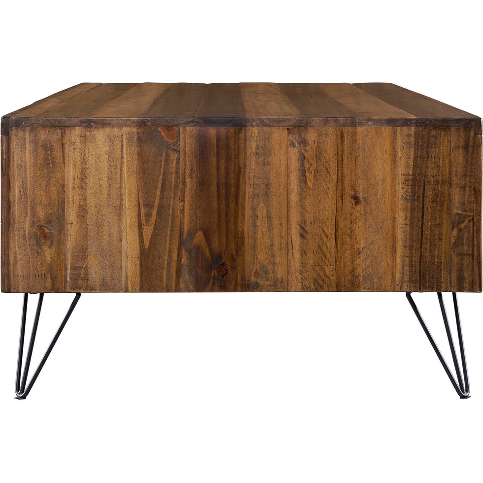 ezra light brown coffee table   