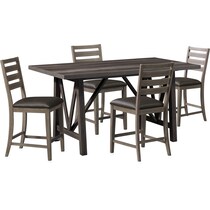 fairfield gray  pc counter height dining room   