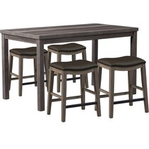 fairfield gray  pc counter height dining room   
