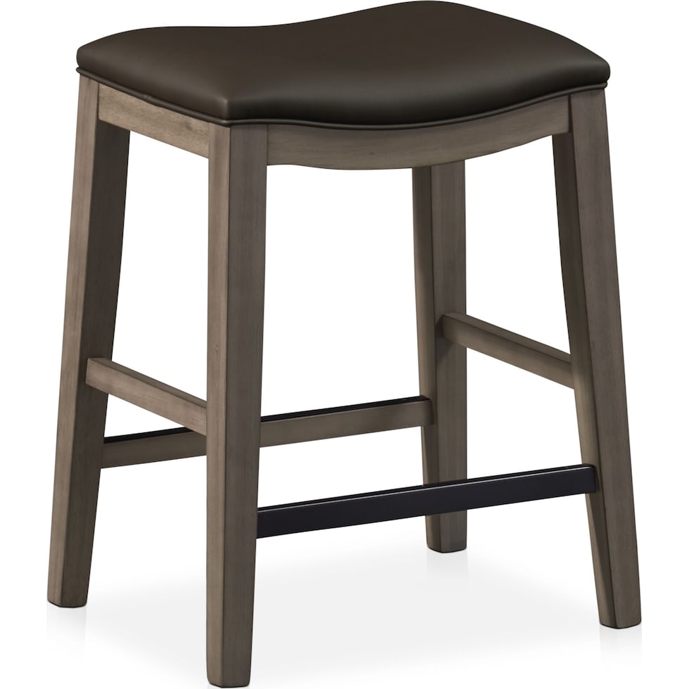 fairfield gray backless counter height stool   