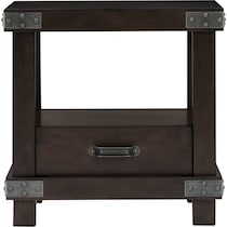 fairmont dark brown end table   
