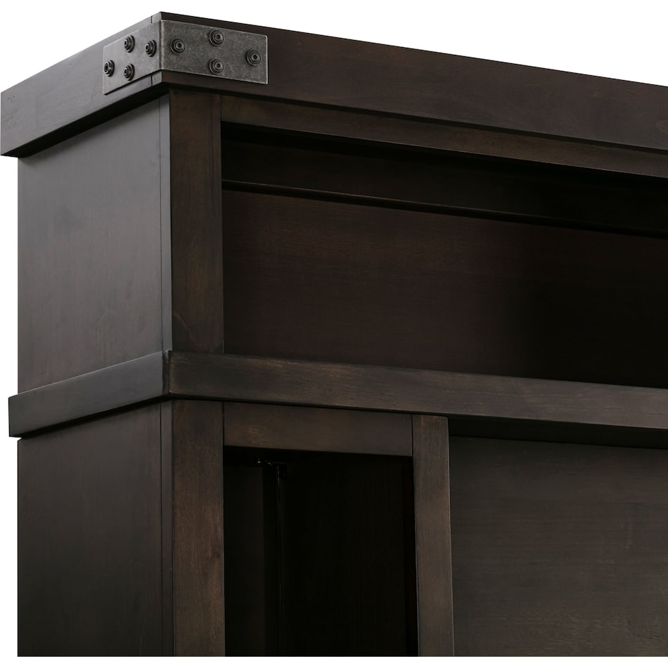 fairmont dark brown entertainment wall unit   