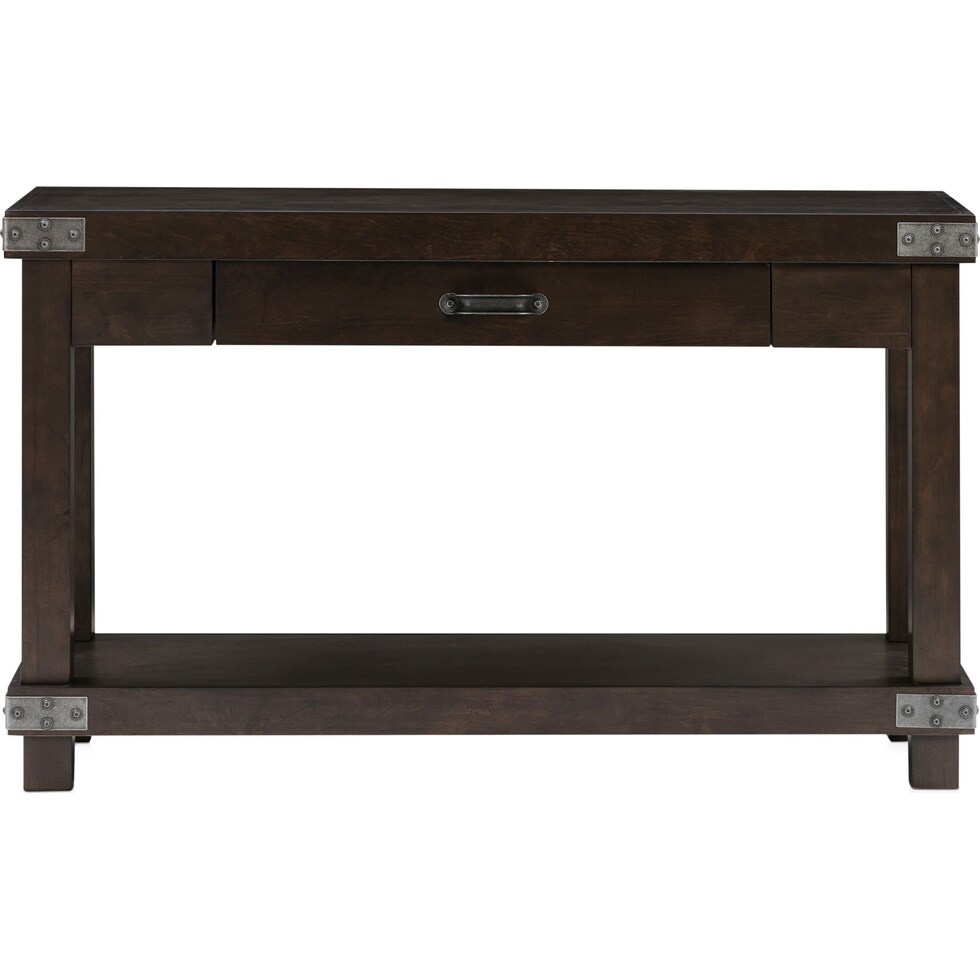 fairmont dark brown sofa table   