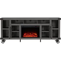 fairmont gray fireplace tv stand   