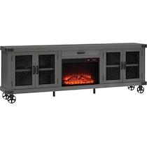 fairmont gray fireplace tv stand   