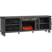 fairmont gray fireplace tv stand   