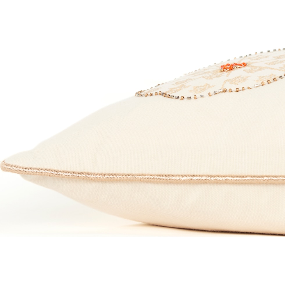 fall pumpkins natural accent pillow   