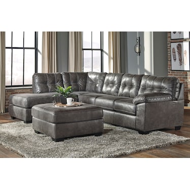 Signature Design by Ashley Fallston Sectional and Ottoman