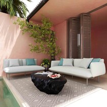 falmouth gray outdoor loveseat   