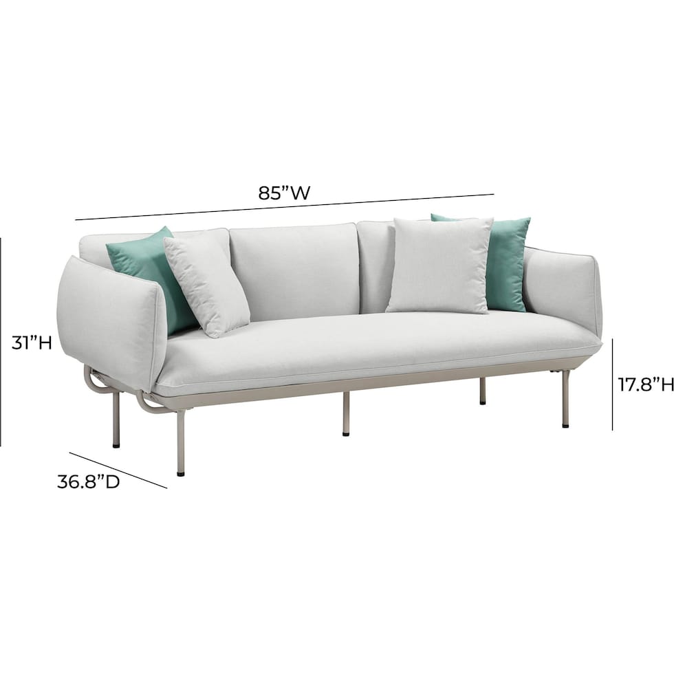 falmouth gray outdoor sofa   