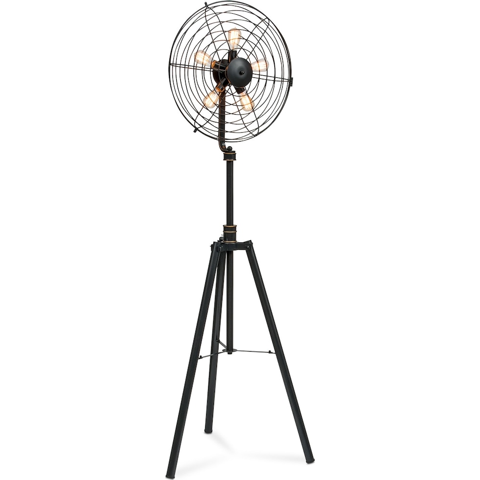 fan lamp black floor lamp   