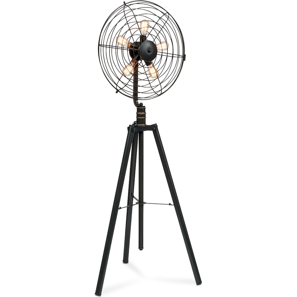 fan lamp black floor lamp   