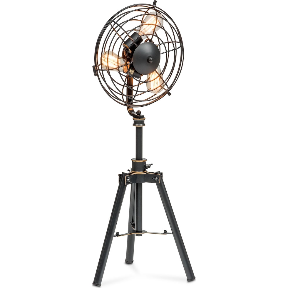 fan lamp black table lamp   