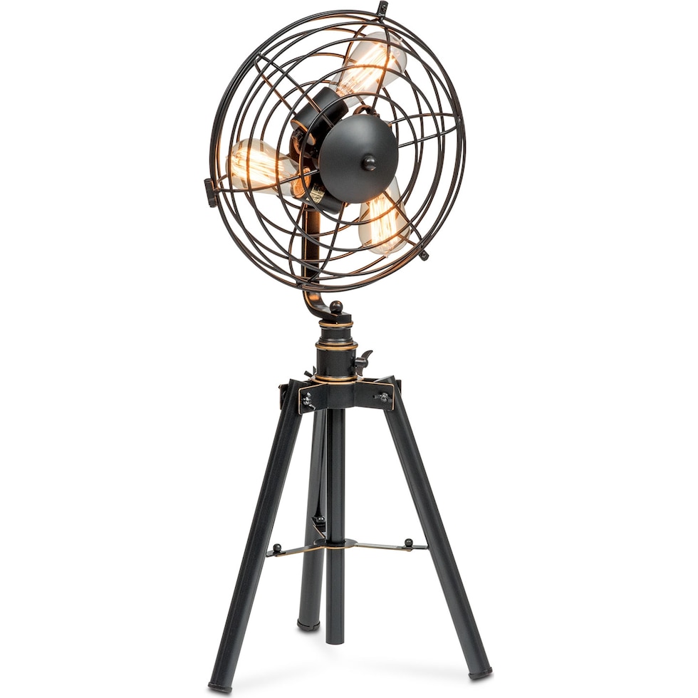 fan lamp black table lamp   