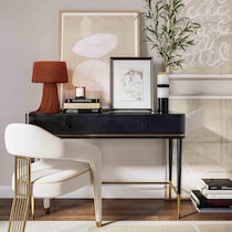 farley black desk   