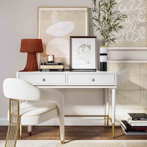 farley white desk   
