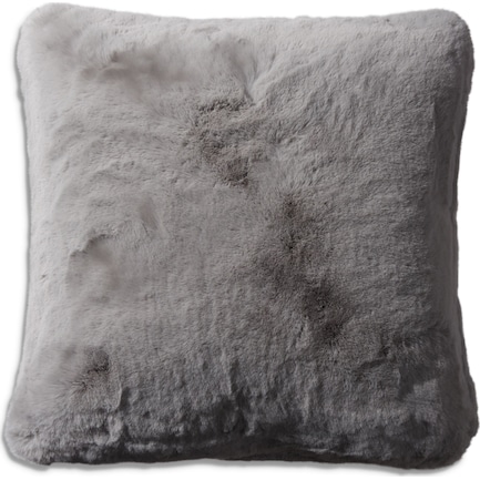 Faux Fur Pillow - Big Bear Gray