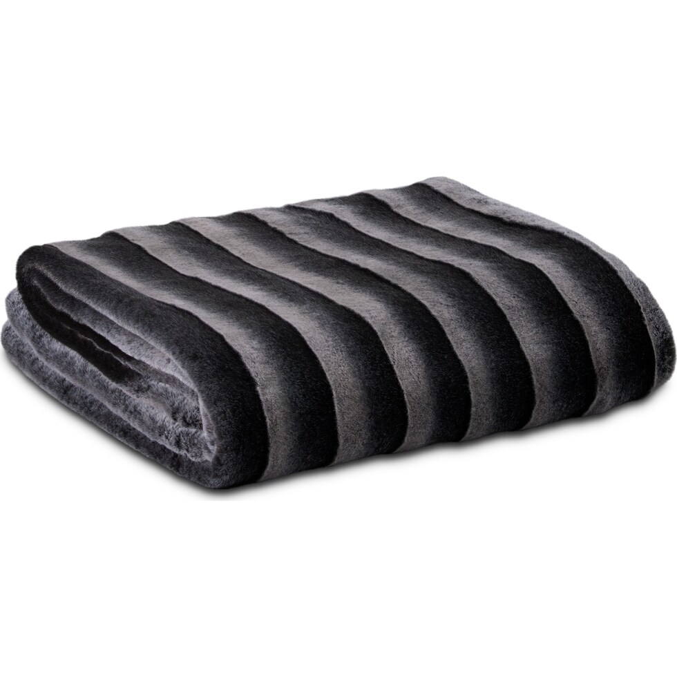 faux fur gray blanket   