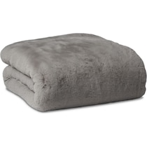 faux fur gray blanket   
