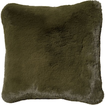 faux fur green accent pillow   