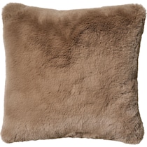 faux fur light brown accent pillow   