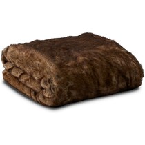 faux fur light brown throw blanket   