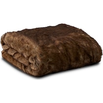 faux fur light brown throw blanket   