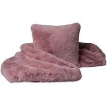 faux fur pink accent pillow   