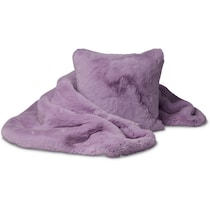 faux fur purple accent pillow   