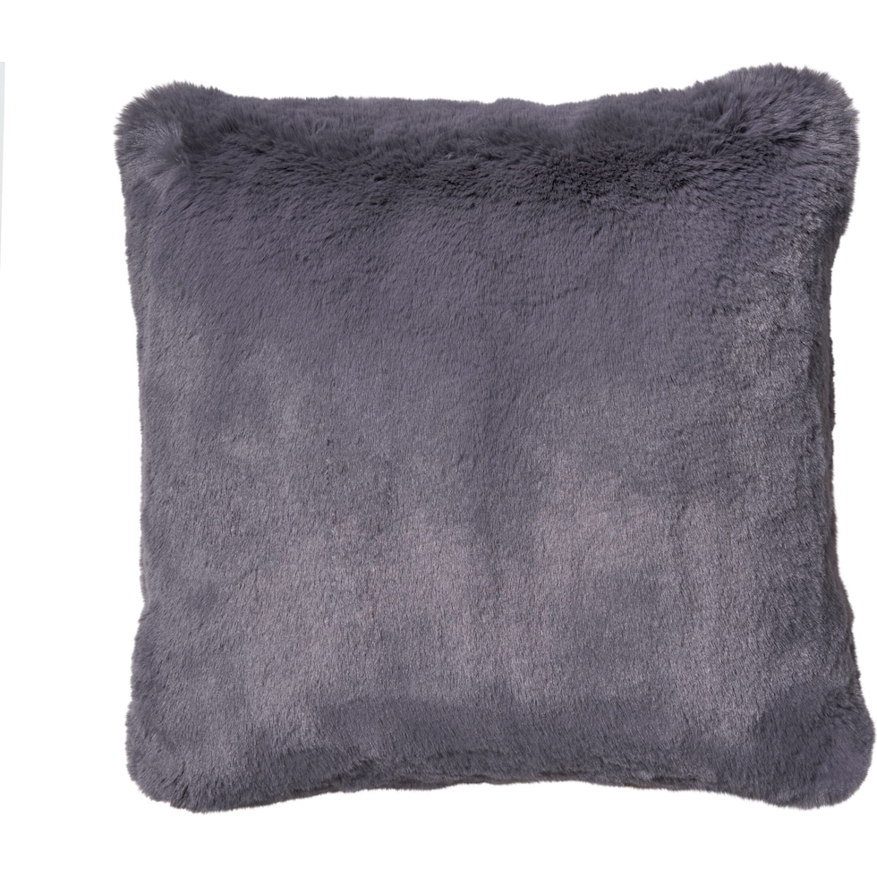 faux fur purple accent pillow   