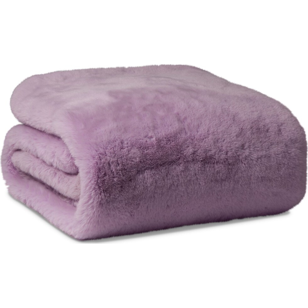faux fur purple blanket   