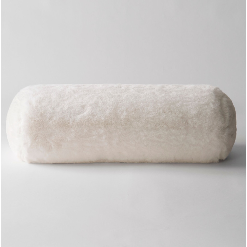faux fur white pillow   