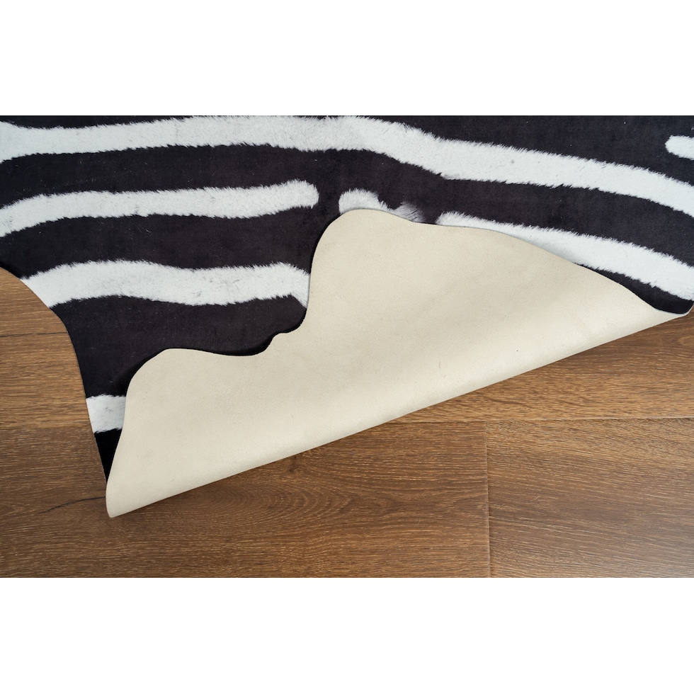 faux hide zebra area rug  x    