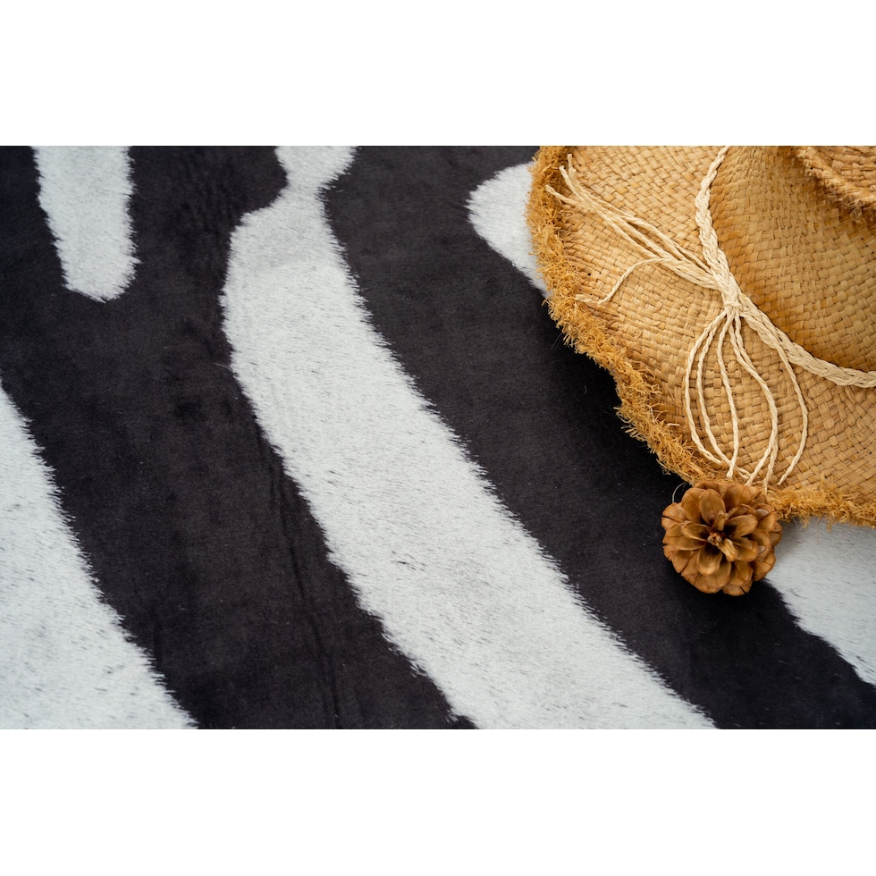 faux hide zebra area rug  x    