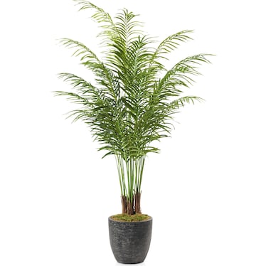 Faux 7' Areca Palm Plant with Summit Planter - Medium